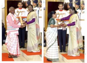 President Droupadi Murmu Confers Padma Awards 2026: Santali Icons Shri Charan Hembram and Late Shri Rabilal Tudu Honoured